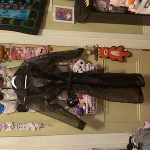 NWT Black organza trench coat